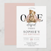 EEN prachtige Teddy Rainbow Girl's Verjaardag uitn Kaart (Voorkant / Achterkant)