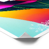 Een prachtige ventilator met kleurrijke bladeren poster (Hoek)