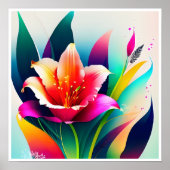 Een prachtige ventilator met kleurrijke bladeren poster (Voorkant)