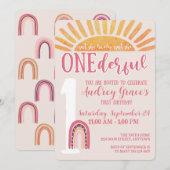 Een prachtige verjaardagsuitnodiging kaart (Voorkant / Achterkant)