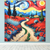 Een prachtige weide canvas afdruk (Insitu (Houten vloer))