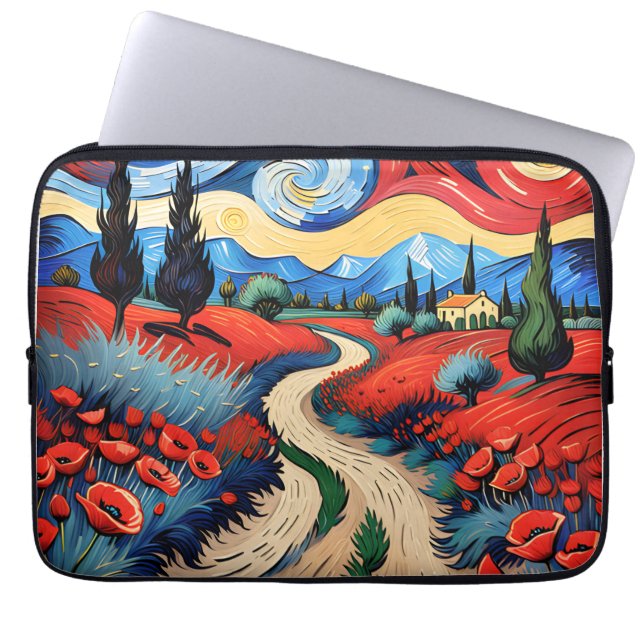 Een prachtige weide laptop sleeve (Voorkant)