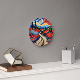 Een prachtige weide ronde klok