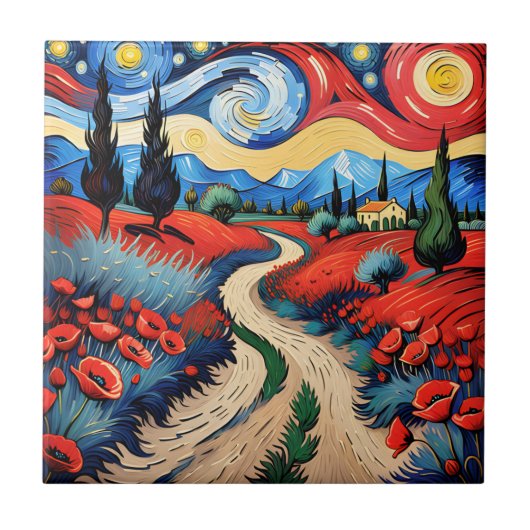 Een prachtige weide tegeltje (Voorkant)