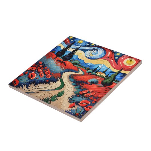 Een prachtige weide tegeltje (Zijkant)