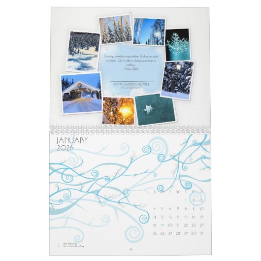 Een prachtige wereld natuur & landschap kalender (Jan 2026)