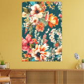 Een prachtige zomer bloemenachtige schilderkunst canvas afdruk (Insitu (Woonkamer))