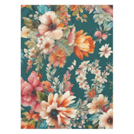 Een prachtige zomer bloemenachtige schilderkunst tafelkleed