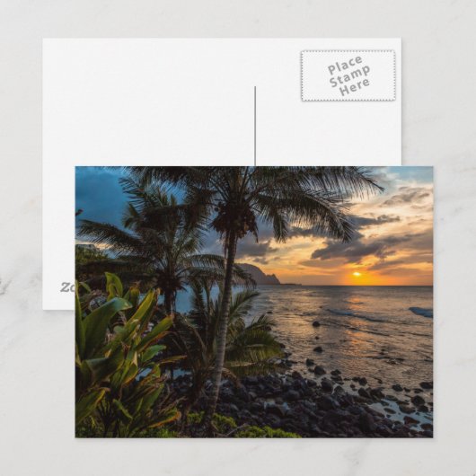 Een prachtige zonsondergang 2 briefkaart (Voorkant / Achterkant)