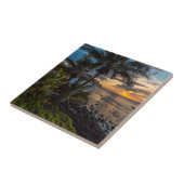 Een prachtige zonsondergang 2 tegeltje (Zijkant)