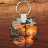 Een prachtige zonsondergang beneden op de Bayou Sleutelhanger (Achterkant)