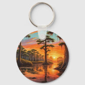 Een prachtige zonsondergang beneden op de Bayou Sleutelhanger (Achterkant)