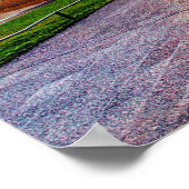 Een prachtige zonsondergang boven Parijs, Frankrij Poster (Hoek)