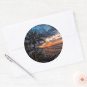 Een prachtige zonsondergang ronde sticker (Envelop)