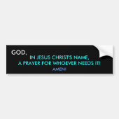 EEN PRAYER BUMPERSTICKER (Voorkant)
