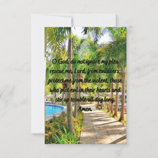 Een Prayer Help & Protection Flat Wenskaart Kaart (Voorkant)