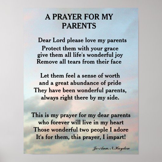 EEN PRAYER VOOR MIJN OUDERS POSTER (Voorkant)