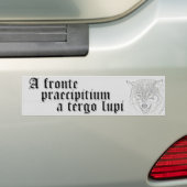 Een precipatie vooraan, wolven achter de Bumpersti Bumpersticker (Op auto)
