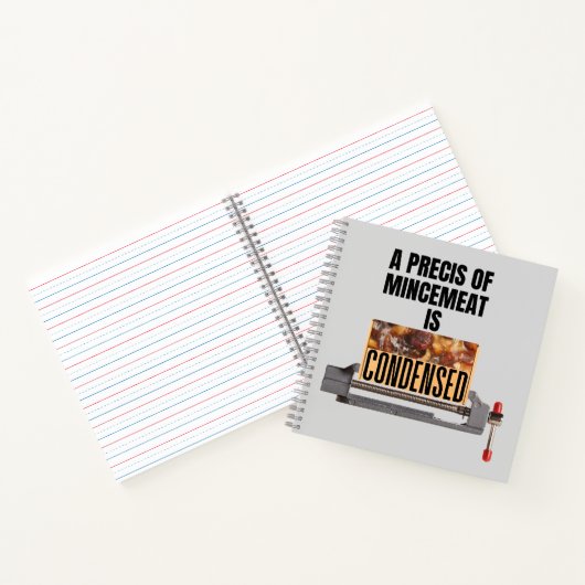 Een precis van gehakt wordt gecondenseerd notitieboek (Binnen)