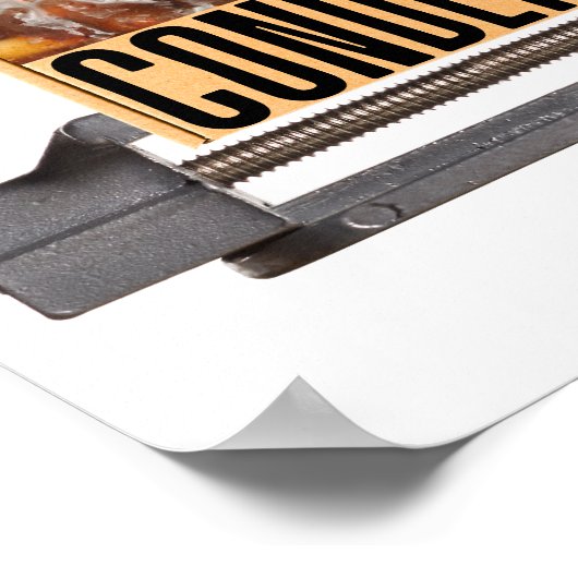 Een precis van gehakt wordt gecondenseerd poster (Hoek)