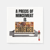 Een precis van gehakt wordt gecondenseerd servet (Voorkant)