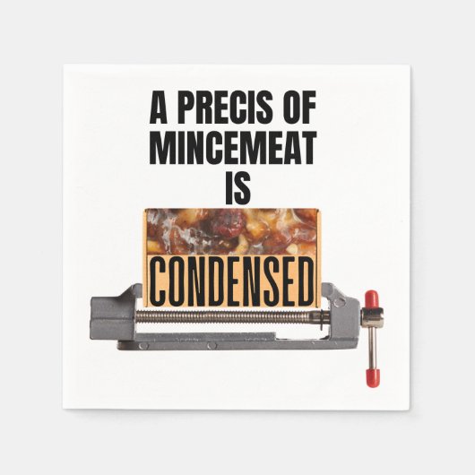 Een precis van gehakt wordt gecondenseerd servet (Voorkant)