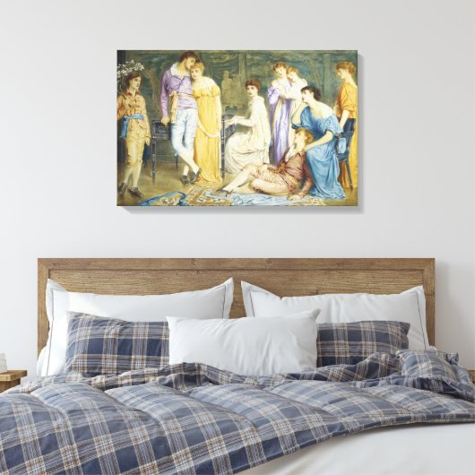 Een Prelude van Bach spelen Canvas Afdruk (Insitu (Slaapkamer))