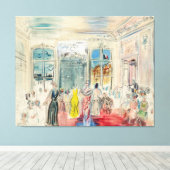 Een presentatie bij Schiaparelli Canvas Afdruk (Insitu (Houten vloer))