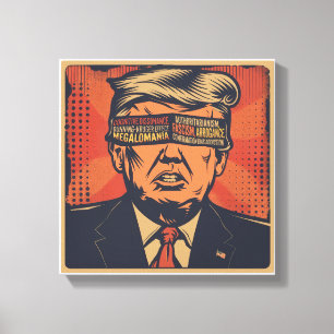 Een president geblinddoekt door mentale problemen canvas afdruk