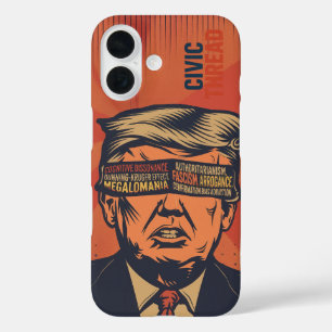 Een president geblinddoekt door mentale problemen iPhone 16 hoesje