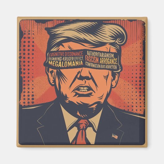 Een president geblinddoekt door mentale problemen magneet (Voorkant)