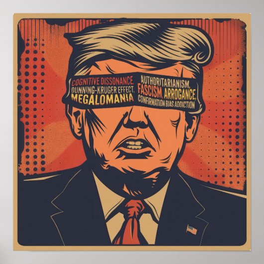 Een president geblinddoekt door mentale problemen poster (Voorkant)