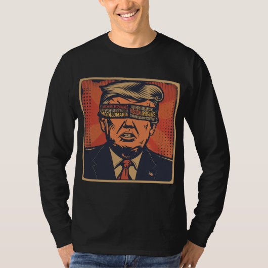 Een president geblinddoekt door mentale problemen t-shirt (Voorkant)