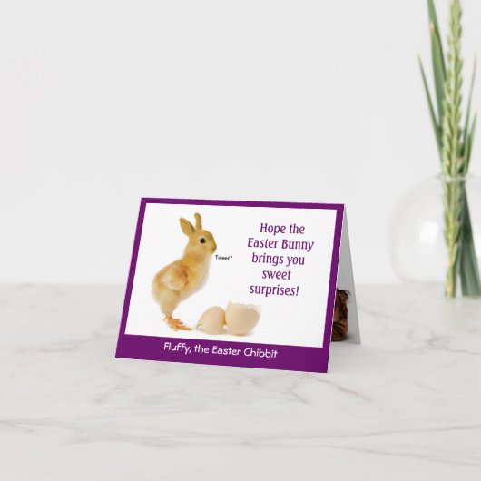 Een pret, de lichtjes Verdraaide Kaart van Pasen (Voorkant)