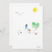 Een pretante walk Flat Kaart (Voorkant / Achterkant)