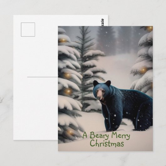Een pretkerst in Beary Briefkaart (Voorkant / Achterkant)