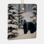 Een pretkerst in Beary Keramisch Ornament (Rechts)