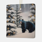 Een pretkerst in Beary Keramisch Ornament (Links)