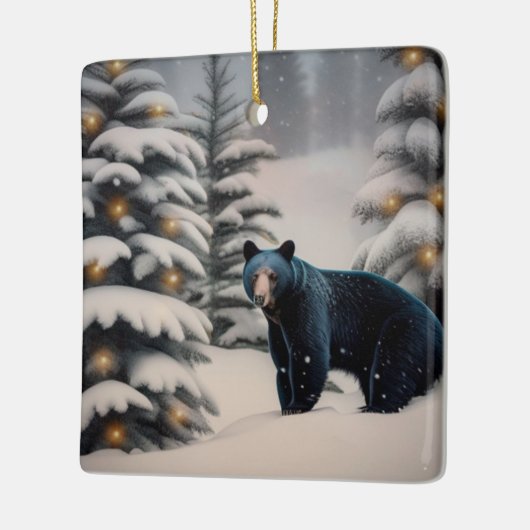 Een pretkerst in Beary Keramisch Ornament (Links)