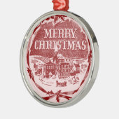 Een  pretkerst metalen ornament (Links)