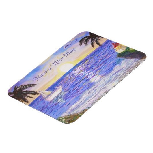 Een prettig dagstrand magneet (Linkerzijde)