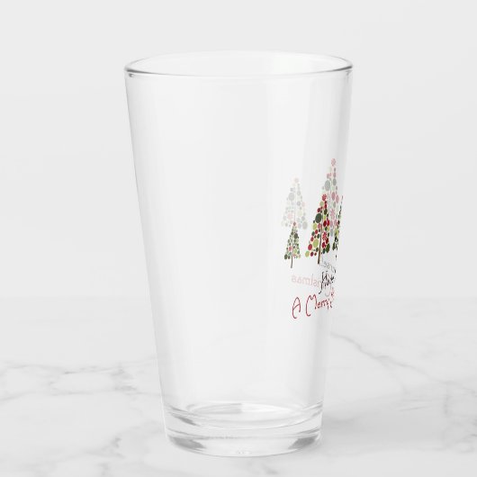 Een prettig kerstfeest glas (Rechts)
