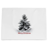 Een prettig kerstfeest large cadeautasje (Voorkant)