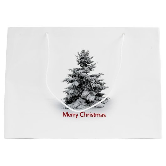 Een prettig kerstfeest large cadeautasje (Voorkant)