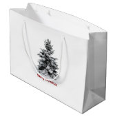 Een prettig kerstfeest large cadeautasje (Achterkant Gekanteld)