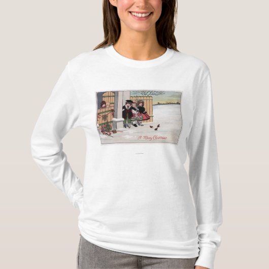 Een prettig kerstfeest met een hek t-shirt (Voorkant)