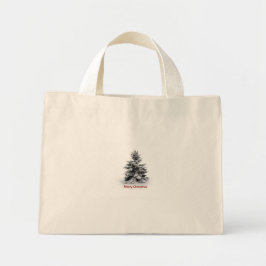 Een prettig kerstfeest mini tote bag