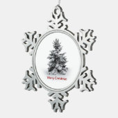 Een prettig kerstfeest tin sneeuwvlok ornament (Rechts)