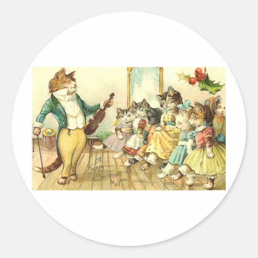 Een prettig kerstfeest voor jou ronde sticker (Voorkant)