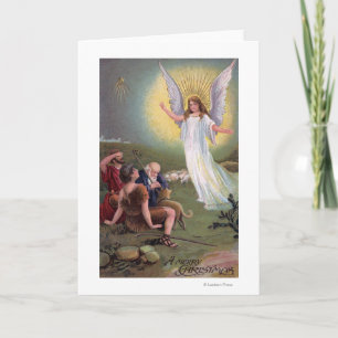 Een prettig kerstfeestAngel voor de herders Feestdagen Kaart